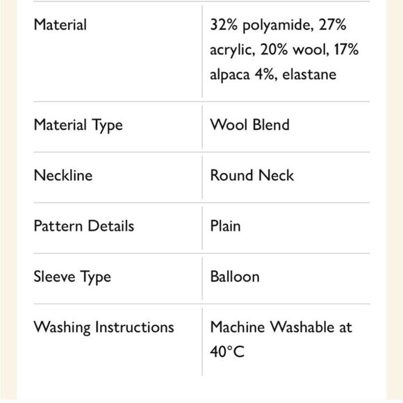 Boden Cream Mini Cable Knit Sweater Dress Sz 2 - Picture 11 of 12